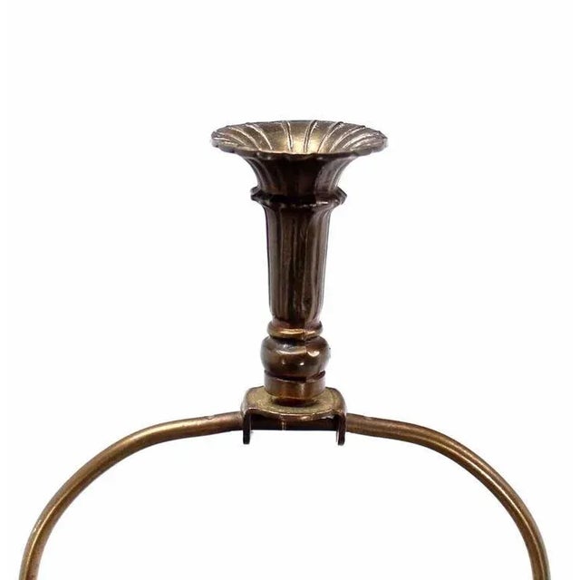 Pink Vintage Mid Century Pink Murano Glass and Brass Table Lamps- a Pair For Sale - Image 8 of 10