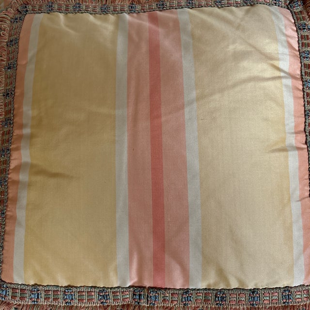 Traditional Pair of 1990s Decorative Silk Pillows For Sale - Image 3 of 5