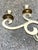 Brass 1970s French Fleur-De-Lis Pair of Wall Sconce Mounted Brass 4-Arm Candle Holders For Sale - Image 8 of 12