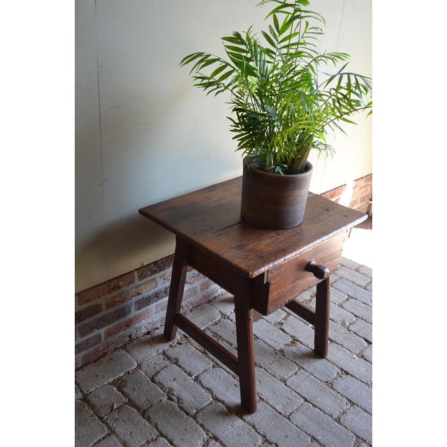 Antique Spanish Fruit Tree Wood Payment Table For Sale - Image 4 of 10