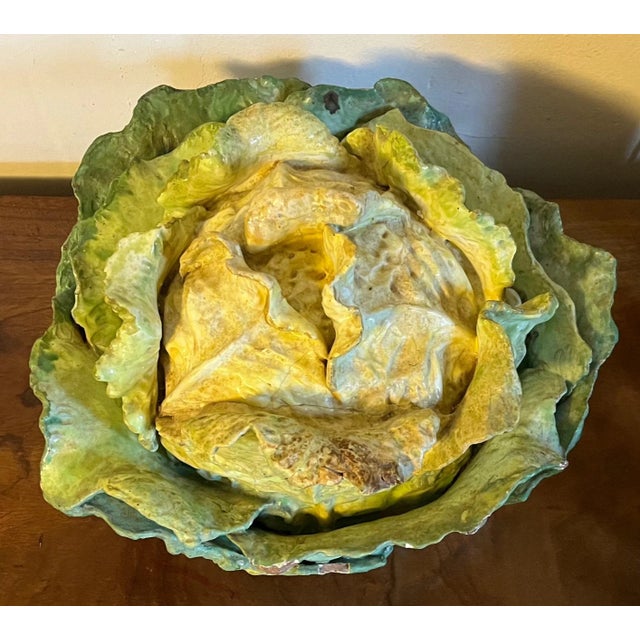 Antique 18th Century French Faience Lettuceware Cabbage Soup Tureen For Sale - Image 12 of 13