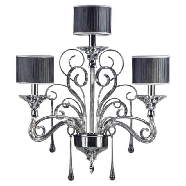 Collection Orchidea Wall Lamp in Metal and Crystal by Jago For Sale - Image 9 of 9
