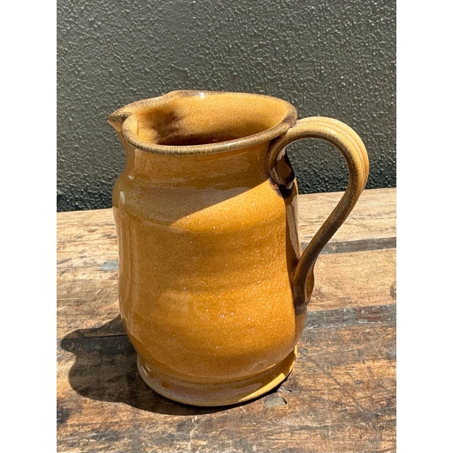 Vintage Italian Glazed Ceramic Pitcher For Sale - Image 9 of 12