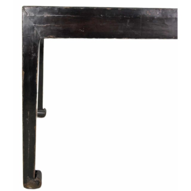 35" Tall Antique Black Lacquer Table For Sale - Image 9 of 12