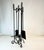 This is a beautifully styled Fireplace Tool Set from the 1970s. Crafted of hand forged wrought iron, the set features...