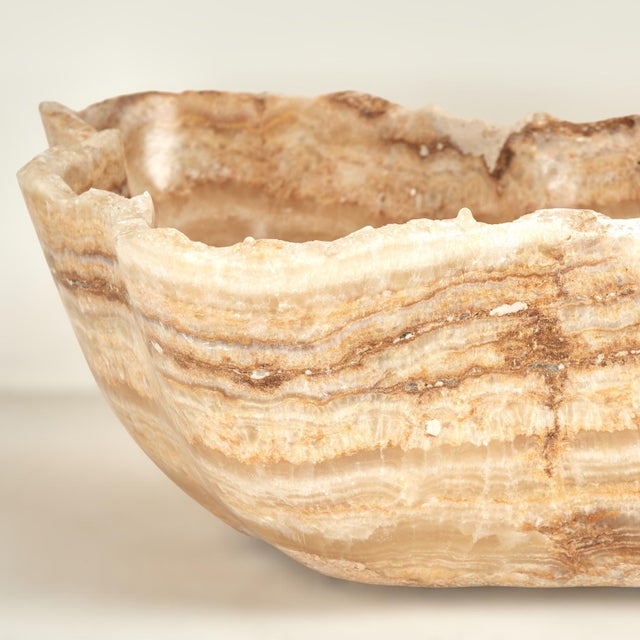 Vintage Calcite or Stone Freeform Bowl For Sale - Image 10 of 11
