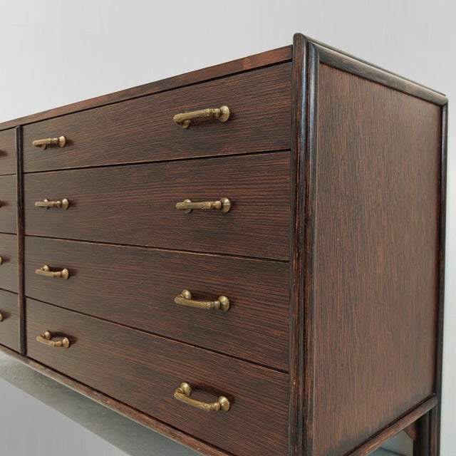 Vintage Chest of Drawers in Exotic Wood and Bamboo, 1970s For Sale - Image 17 of 18