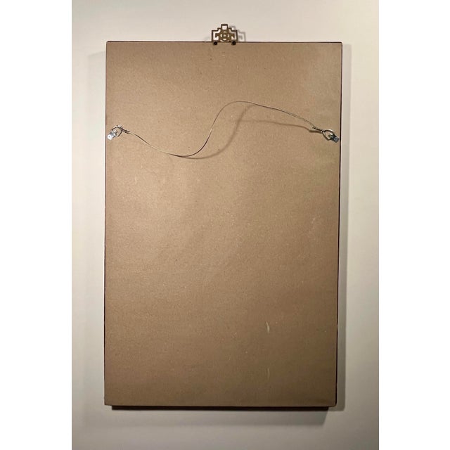 Antique Chinese Hand Painted Guanyin Porcelain Plaque Heart Sutra Text Framed For Sale - Image 10 of 15