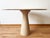 Postmodern Angelo Mangiarotti Cream Off White Marble Dining Table, Pedestal Base For Sale - Image 10 of 14