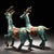 Mid-Century Modern Late 20th Century Pair of Cloisonne Enamel Gilt Deer Figurines, Decorative Tabletop Sculptures For Sale - Image 3 of 9