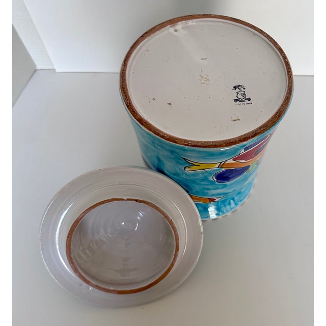 1980s Italian Ceramic Cookie Jar For Sale - Image 5 of 6