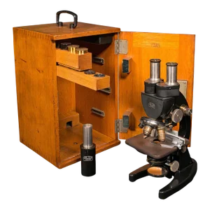 Late 20th Century Modern Vintage Laboratory Microscope, German, Scientific Instrument, Carl Zeiss Jena