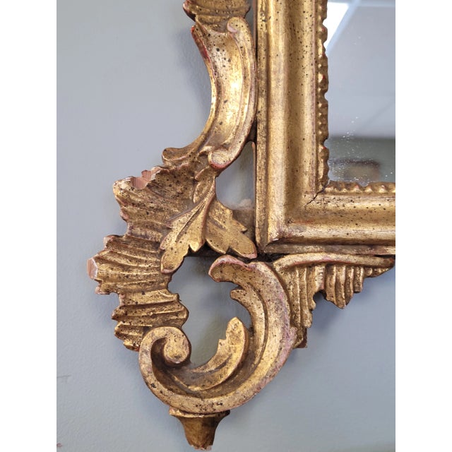 1950s Vintage Gold Florentine Mirror For Sale - Image 9 of 9