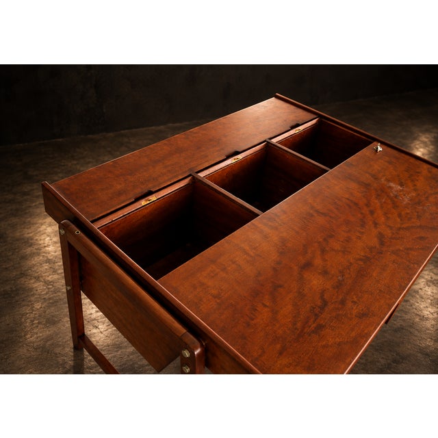 Brown Vintage Desk by Clausen & Maerus for Eden Rotterdam, 1960s For Sale - Image 8 of 12