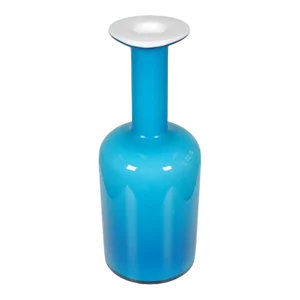 Blue Glass Vase from Otto Brauer Holmegaard