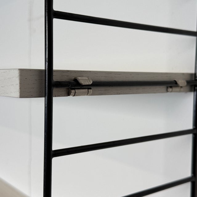 Vintage Wall Rack with White Shelves by Kajsa & Nils Nisse Strinning, 1960s For Sale - Image 9 of 11