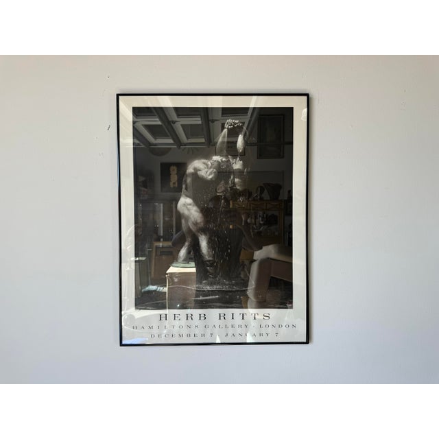 Mid-Century Modern 1980's Herb Bitts Poster " Dan and Fred, Bodyshop Series " Black and White Photographic Poster For Sale - Image 3 of 11