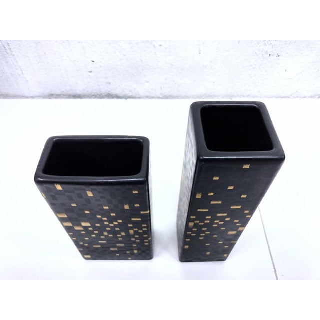 Two vases from the 1970s and 1980s by Steuler, same design, different sizes. Ceramic. Good used condition. 21 x 10 x 5.5...