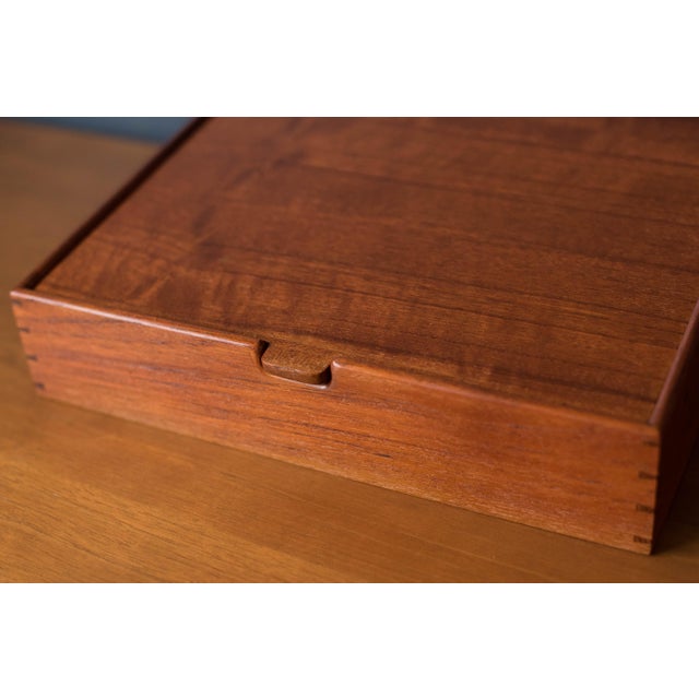 Danish Aksel Bender Madsen & Ejner Larsen Solid Teak Jewelry Box for Willy Beck For Sale In Monterey, CA - Image 6 of 16
