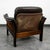 Mid Century Danish Modern Lounge Chair Dark Brown Leather Armchair Denmark MCM For Sale - Image 4 of 11