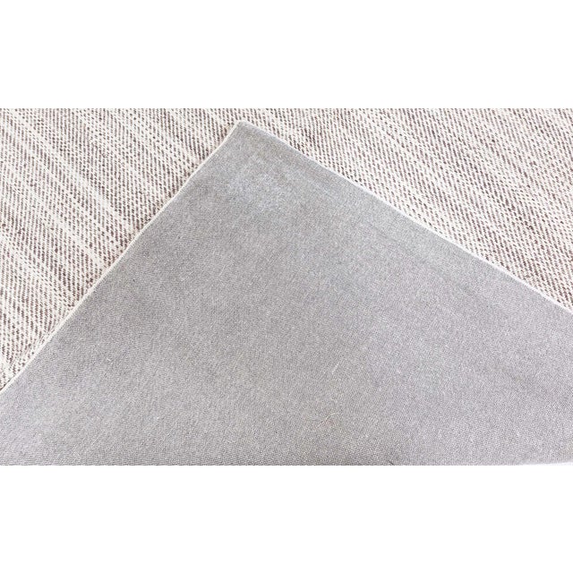 Modern Modern Flatweave Striped Light Gray Runner "Rime" by Doris Leslie Blau For Sale - Image 3 of 7