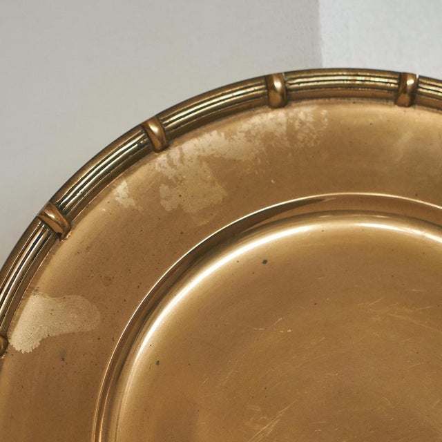 Art Deco Centerpiece in Patinated Brass, 1930s For Sale - Image 6 of 9