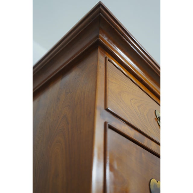 Stickley Queen Anne Cherry Flat Top Highboy For Sale - Image 14 of 18