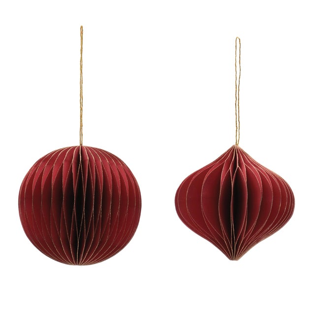 Bring charming simplicity to your holiday décor with this Round Paper Ornament Set. Crafted from lightweight paper, these...
