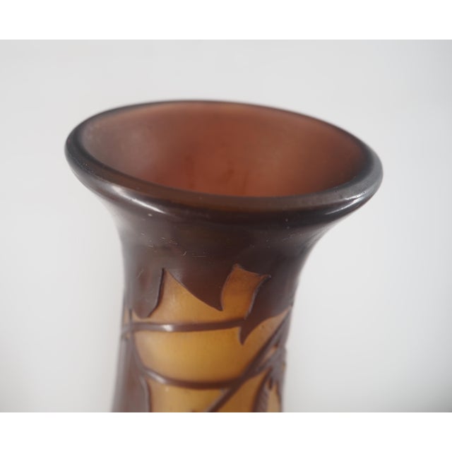 Nancy Glass Paste Vase with Wisteria by Émile Galle For Sale - Image 6 of 9