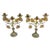 English Pair Vintage Tole & Bakelite Grape Candle Holders For Sale - Image 3 of 7