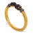 Traditional 1910s French Belle Epoque Garnet Diamond 18k Yellow Gold Silver Bangle For Sale - Image 3 of 7