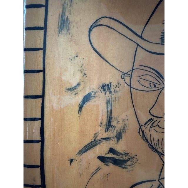 Henri Matisse, Self-Portrait with Hat, Large Signed Earthenware Dish For Sale - Image 4 of 13