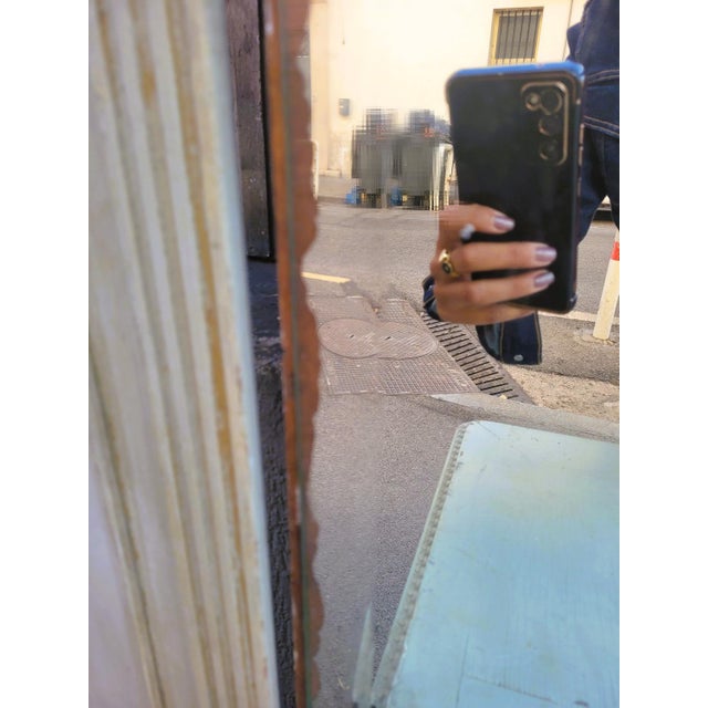 Wood Dressing Table in Lacquered Wood with Louis XVI Style Mirror, Early 20th Century For Sale - Image 7 of 18