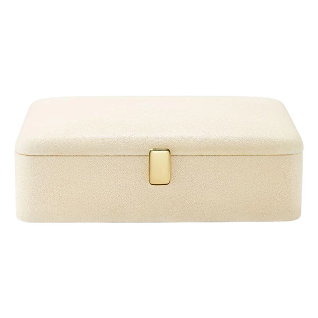 AERIN Abella Faux Shagreen Large Jewelry Box For Sale