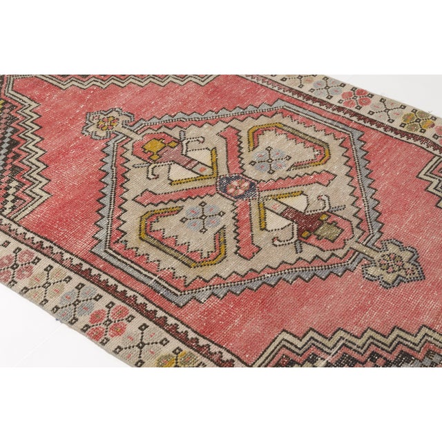 1960s Vintage Handknotted Floral Oushak Rug For Sale - Image 5 of 8