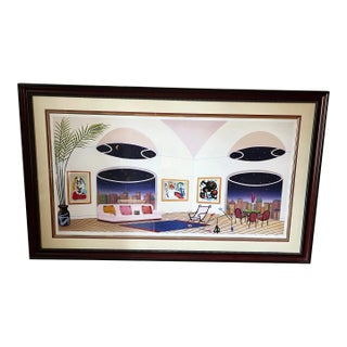 Postmodern Fanch (Francois Ledan) "Oval Lounge" Serigraph, Signed & Numbered For Sale