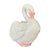 French Vintage Hollywood Regency Hand-Painted Ceramic Swan Jardinière For Sale - Image 3 of 12