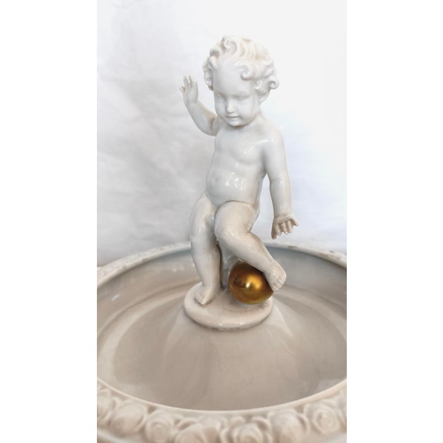 Gold Porcelain Trinket Bowl by Karl Tutter for Schaubach Kunst, Germany, 1930s For Sale - Image 8 of 15