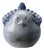 Vintage French Blue Porcelain Bird from Virebent, 1970s For Sale