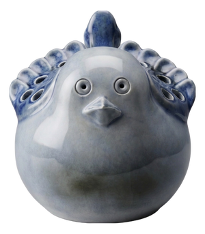 Vintage French Blue Porcelain Bird from Virebent, 1970s