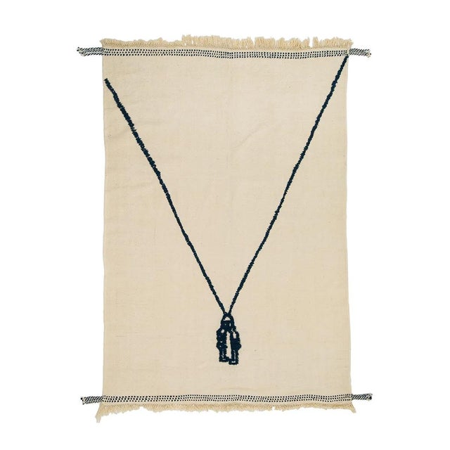 Original Handwoven Wool Rug by Azele Studio For Sale - Image 12 of 12