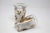 Glass Vintage Libbey Cocktail Glasses Set, Frosted Glass with Gold Leaf For Sale - Image 7 of 18