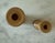 Wood Pair of Vintage Handcrafted Turned Wood Candle Holders For Sale - Image 7 of 9