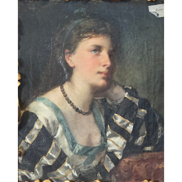 Antonio Zona, Portrait of a Young Woman, 18th-19th Century, Oil Painting For Sale - Image 14 of 14