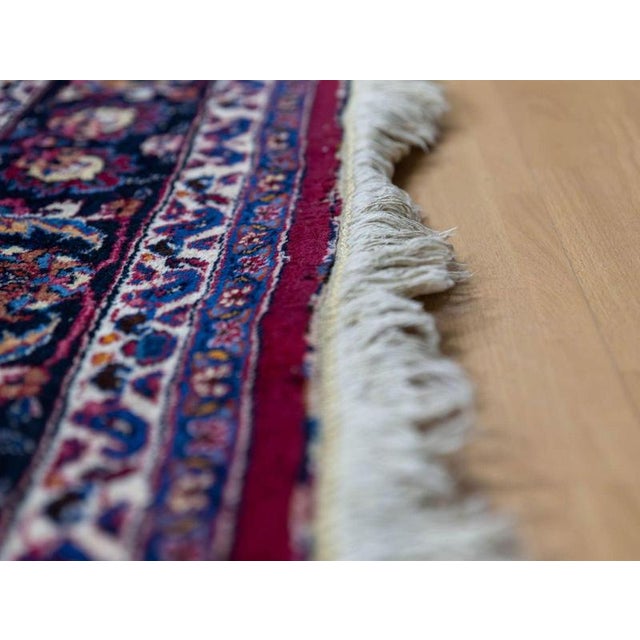 Hand-Knotted Sabzevar Rug in Wool For Sale - Image 11 of 17