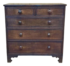 19th Century English Chest of Drawers in Oak