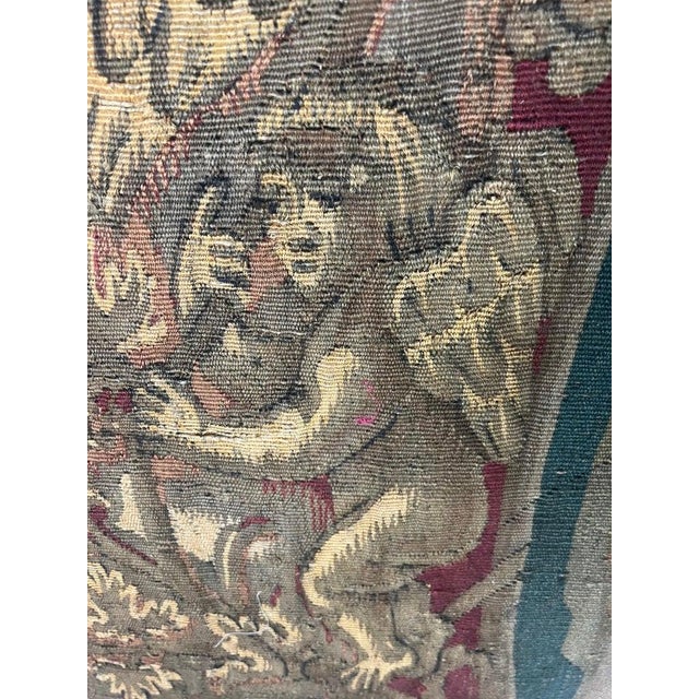 Pair of 18th C. French Tapestry Panels With Cherubs For Sale - Image 9 of 11
