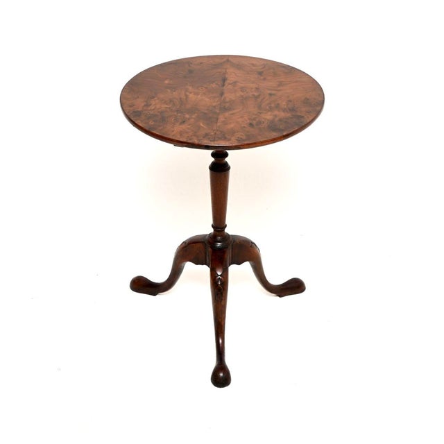 Wood Antique Georgian Walnut Snap Top Occasional Table, 1790 For Sale - Image 7 of 7