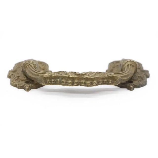 Mid 20th Century Antique E. Muller Paris Brass French Bridge Drawer Pull For Sale - Image 5 of 10