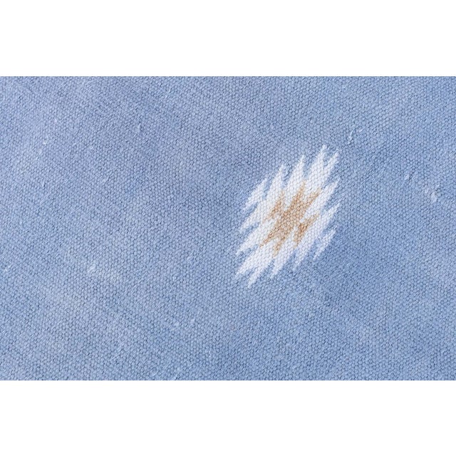 Textile Doris Leslie Blau Vintage Indian Dhurrie Cream Beige Flatweave Cotton Carpet For Sale - Image 7 of 11